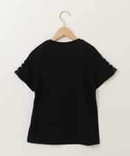 KJKFB49029 a.v.v KIDS(アー・ヴェ・ヴェ) [140-150]ソデレースアップＴシャツ ブラック