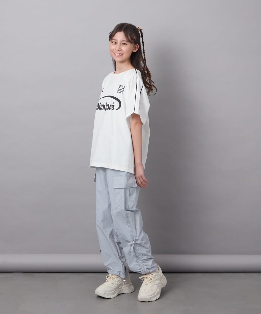 KJKFC41039 a.v.v KIDS(アー・ヴェ・ヴェ) [160]レースキリカエゲーミングＴシャツ ホワイト