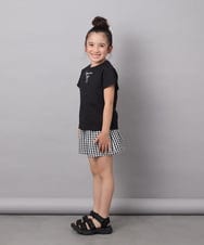 KJKFC49034 a.v.v KIDS(アー・ヴェ・ヴェ) [160]ソデレースアップＴシャツ ラベンダー