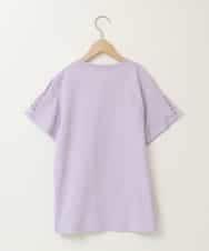 KJKFC49034 a.v.v KIDS(アー・ヴェ・ヴェ) [160]ソデレースアップＴシャツ ラベンダー