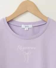 KJKFC49034 a.v.v KIDS(アー・ヴェ・ヴェ) [160]ソデレースアップＴシャツ ラベンダー