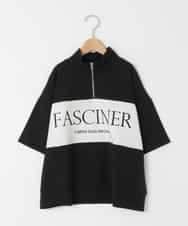 KJKFC53044 a.v.v KIDS(アー・ヴェ・ヴェ) 【毛玉になりにくい/程よく伸びる】[160]ハーフジップロゴスウェット ブラック