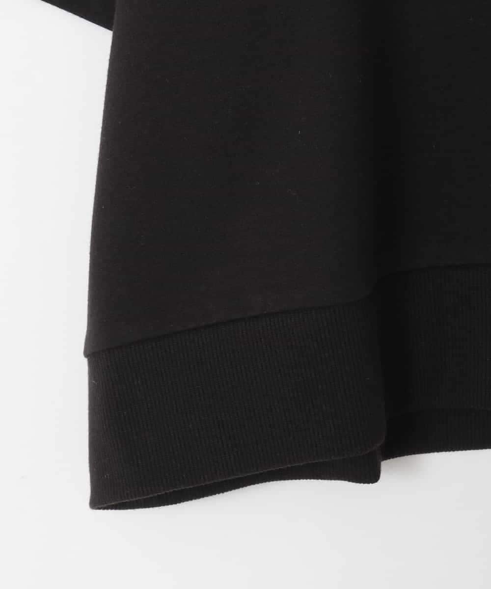 KJKFC53044 a.v.v KIDS(アー・ヴェ・ヴェ) 【毛玉になりにくい/程よく伸びる】[160]ハーフジップロゴスウェット ブラック