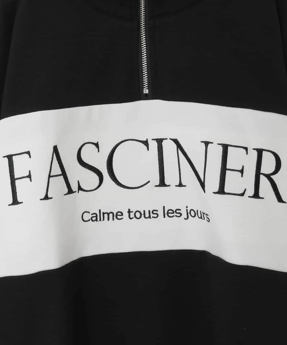 KJKFC53044 a.v.v KIDS(アー・ヴェ・ヴェ) 【毛玉になりにくい/程よく伸びる】[160]ハーフジップロゴスウェット ブラック