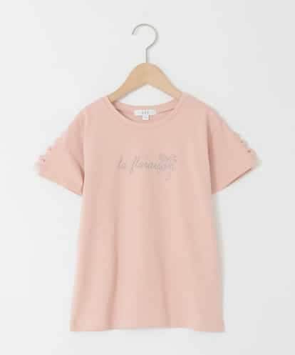 KJKFD07016 a.v.v KIDS [120-160]レースアップスリーブTシャツ