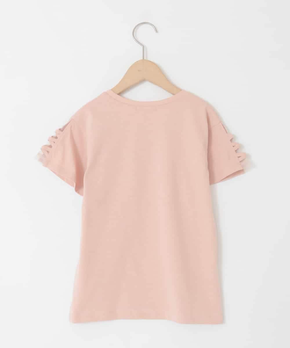 KJKFD07016 a.v.v KIDS(アー・ヴェ・ヴェ) [120-160]【接触冷感/安心の綿100％/毛玉になりにくい】レースアップスリーブTシャツ オレンジ