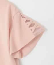 KJKFD07016 a.v.v KIDS(アー・ヴェ・ヴェ) [120-160]【接触冷感/安心の綿100％/毛玉になりにくい】レースアップスリーブTシャツ オレンジ