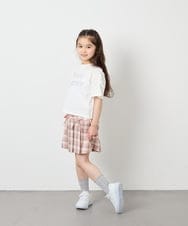 KJKFD40029 a.v.v KIDS(アー・ヴェ・ヴェ) [120-160]袖スリットロゴTシャツ ホワイト