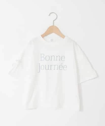 KJKFD40029 a.v.v KIDS [120-160]袖スリットロゴTシャツ