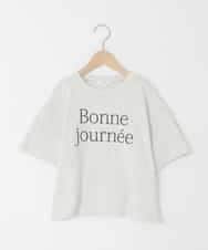 KJKFD40029 a.v.v KIDS(アー・ヴェ・ヴェ) [120-160]袖スリットロゴTシャツ ライトグレー