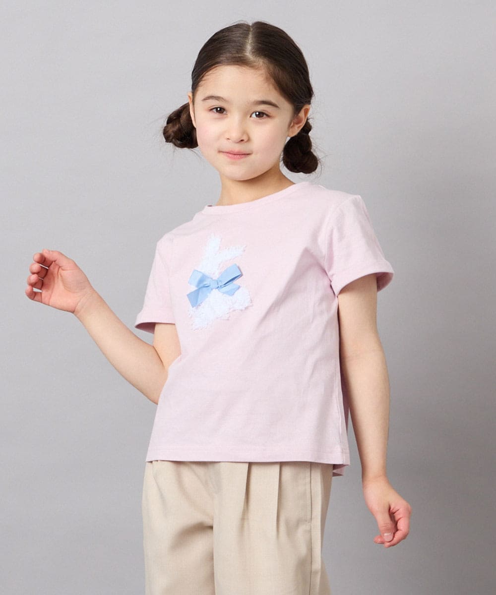 KJKFD41021 a.v.v KIDS(アー・ヴェ・ヴェ) [110-150]モチーフアソートTシャツ ピンク