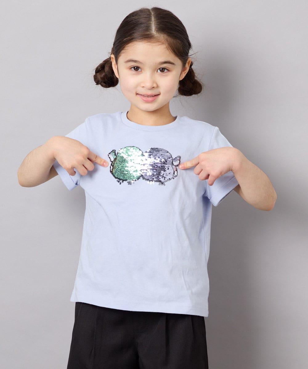 KJKFD41021 a.v.v KIDS(アー・ヴェ・ヴェ) [110-150]モチーフアソートTシャツ ライトブルー