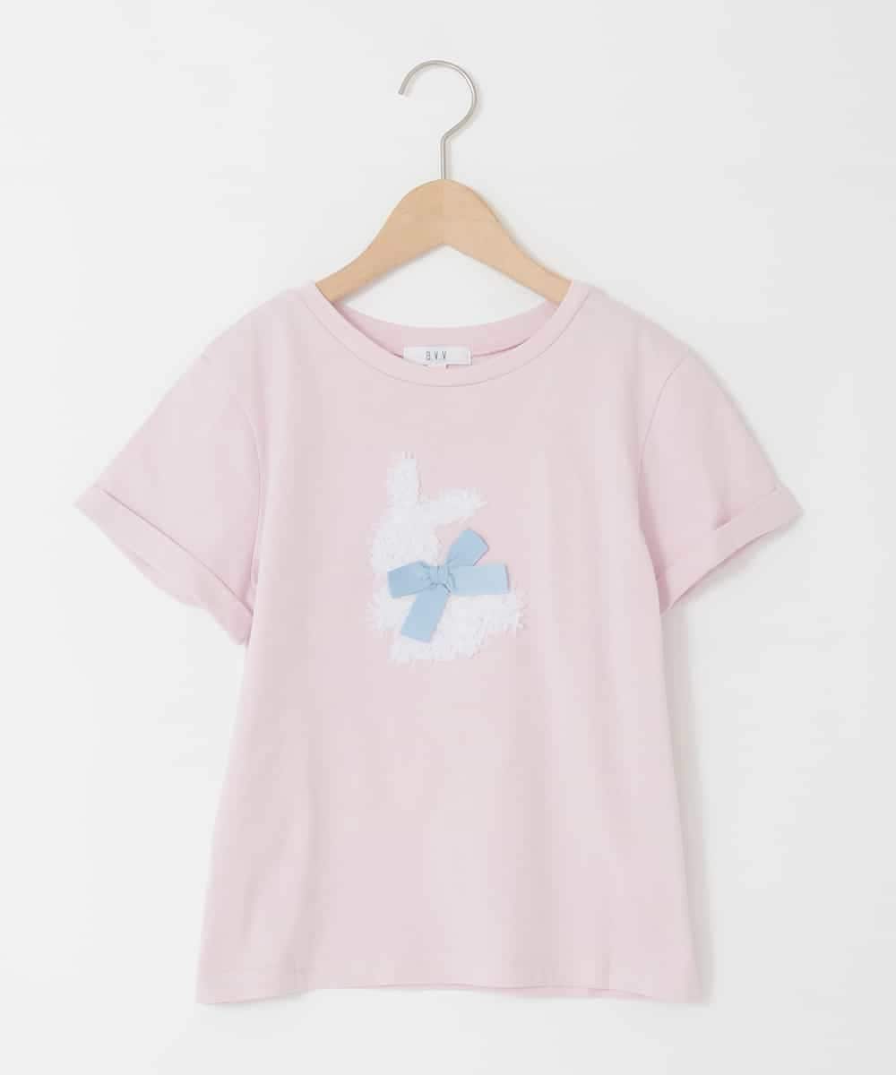 KJKFD41021 a.v.v KIDS(アー・ヴェ・ヴェ) [110-150]【接触冷感/綿100％】モチーフアソートTシャツ ピンク