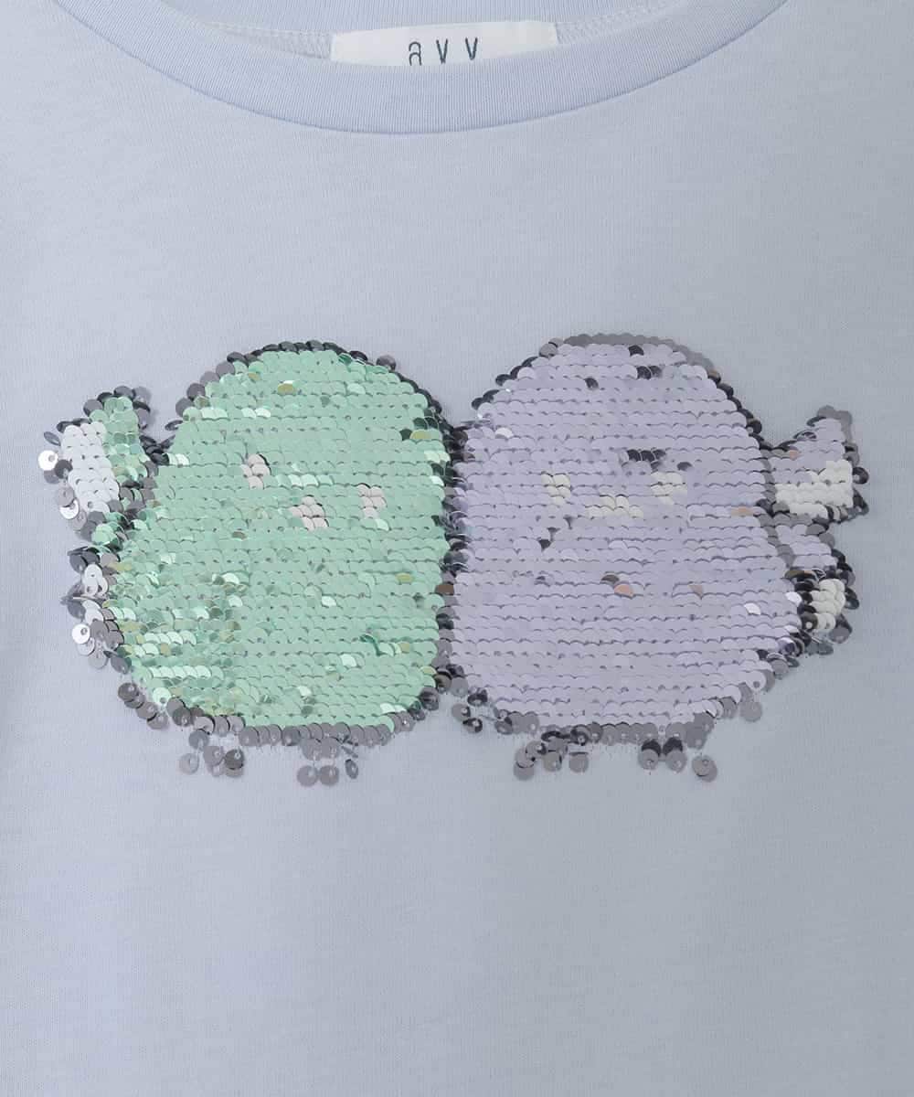 KJKFD41021 a.v.v KIDS(アー・ヴェ・ヴェ) [110-150]【接触冷感/綿100％】モチーフアソートTシャツ ライトブルー