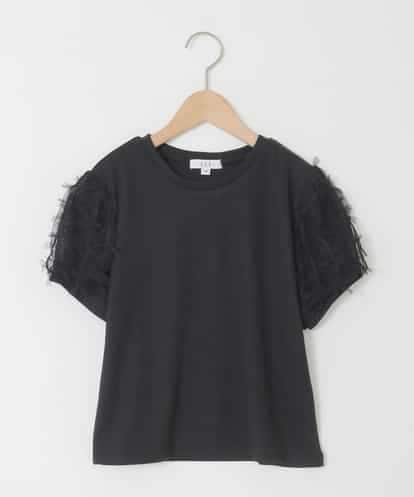 KJKFD43029 a.v.v KIDS [120-160]袖リボンチュールテレコカットソー