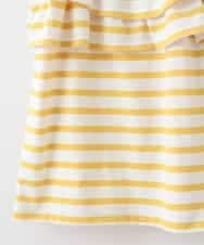 KJKFD44019 a.v.v KIDS(アー・ヴェ・ヴェ) [100-130]ボーダーオフショルカットソー[WEB限定サイズ] イエロー