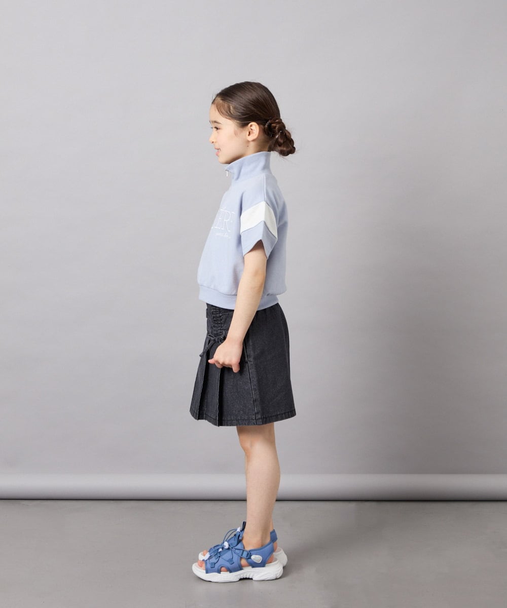 KJKFD46039 a.v.v KIDS(アー・ヴェ・ヴェ) [120-160]ハーフジップロゴスウェット ライトブルー