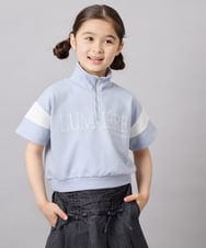 KJKFD46039 a.v.v KIDS(アー・ヴェ・ヴェ) [120-160]ハーフジップロゴスウェット ライトブルー