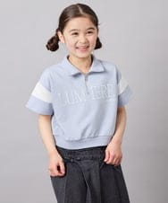 KJKFD46039 a.v.v KIDS(アー・ヴェ・ヴェ) [120-160]ハーフジップロゴスウェット ライトブルー