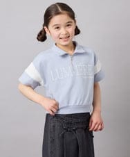 KJKFD46039 a.v.v KIDS(アー・ヴェ・ヴェ) [120-160]ハーフジップロゴスウェット ライトブルー