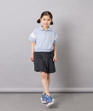 KJKFD46039 a.v.v KIDS(アー・ヴェ・ヴェ) [120-160]ハーフジップロゴスウェット ライトブルー