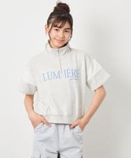 KJKFD46039 a.v.v KIDS(アー・ヴェ・ヴェ) [120-160]ハーフジップロゴスウェット ライトグレー