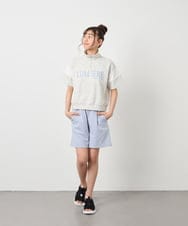 KJKFD46039 a.v.v KIDS(アー・ヴェ・ヴェ) [120-160]ハーフジップロゴスウェット ライトグレー