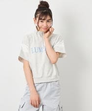 KJKFD46039 a.v.v KIDS(アー・ヴェ・ヴェ) [120-160]ハーフジップロゴスウェット ライトグレー