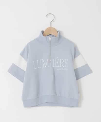 KJKFD46039 a.v.v KIDS [120-160]ハーフジップロゴスウェット