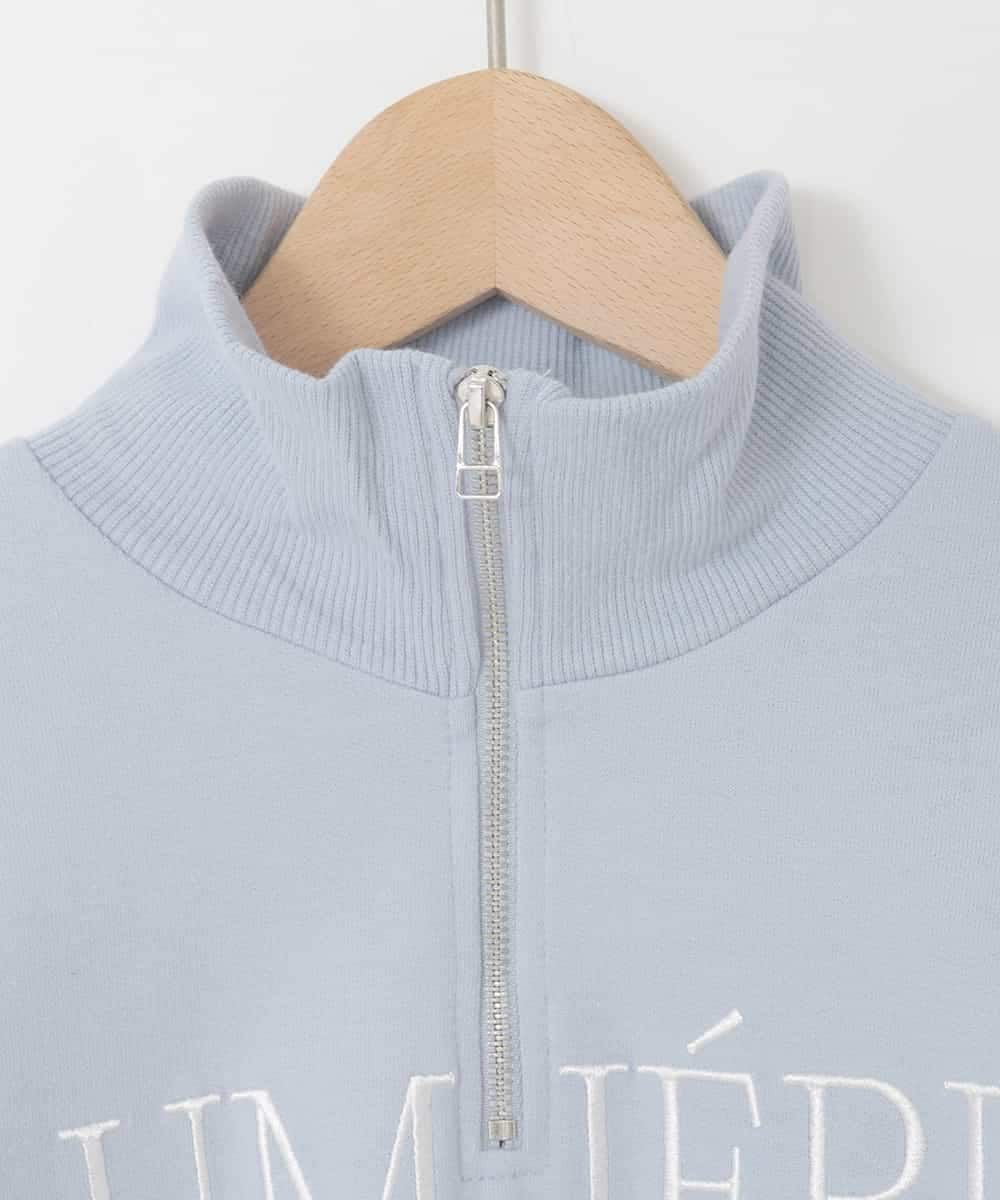 KJKFD46039 a.v.v KIDS(アー・ヴェ・ヴェ) [120-160]ハーフジップロゴスウェット ライトブルー