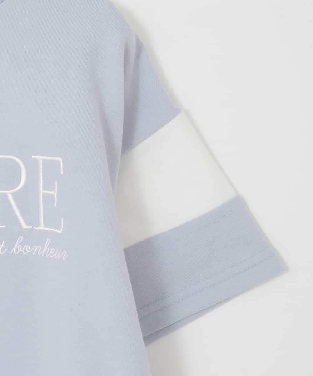 KJKFD46039 a.v.v KIDS(アー・ヴェ・ヴェ) [120-160]ハーフジップロゴスウェット ライトブルー