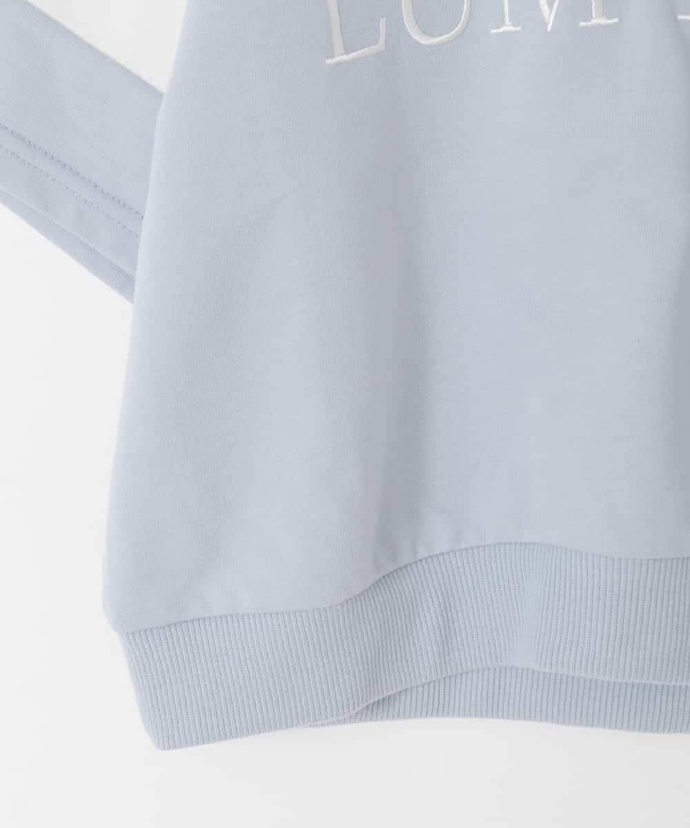 KJKFD46039 a.v.v KIDS(アー・ヴェ・ヴェ) [120-160]ハーフジップロゴスウェット ライトブルー