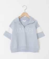 KJKFD46039 a.v.v KIDS(アー・ヴェ・ヴェ) [120-160]ハーフジップロゴスウェット ライトブルー