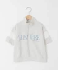 KJKFD46039 a.v.v KIDS(アー・ヴェ・ヴェ) [120-160]ハーフジップロゴスウェット ライトグレー