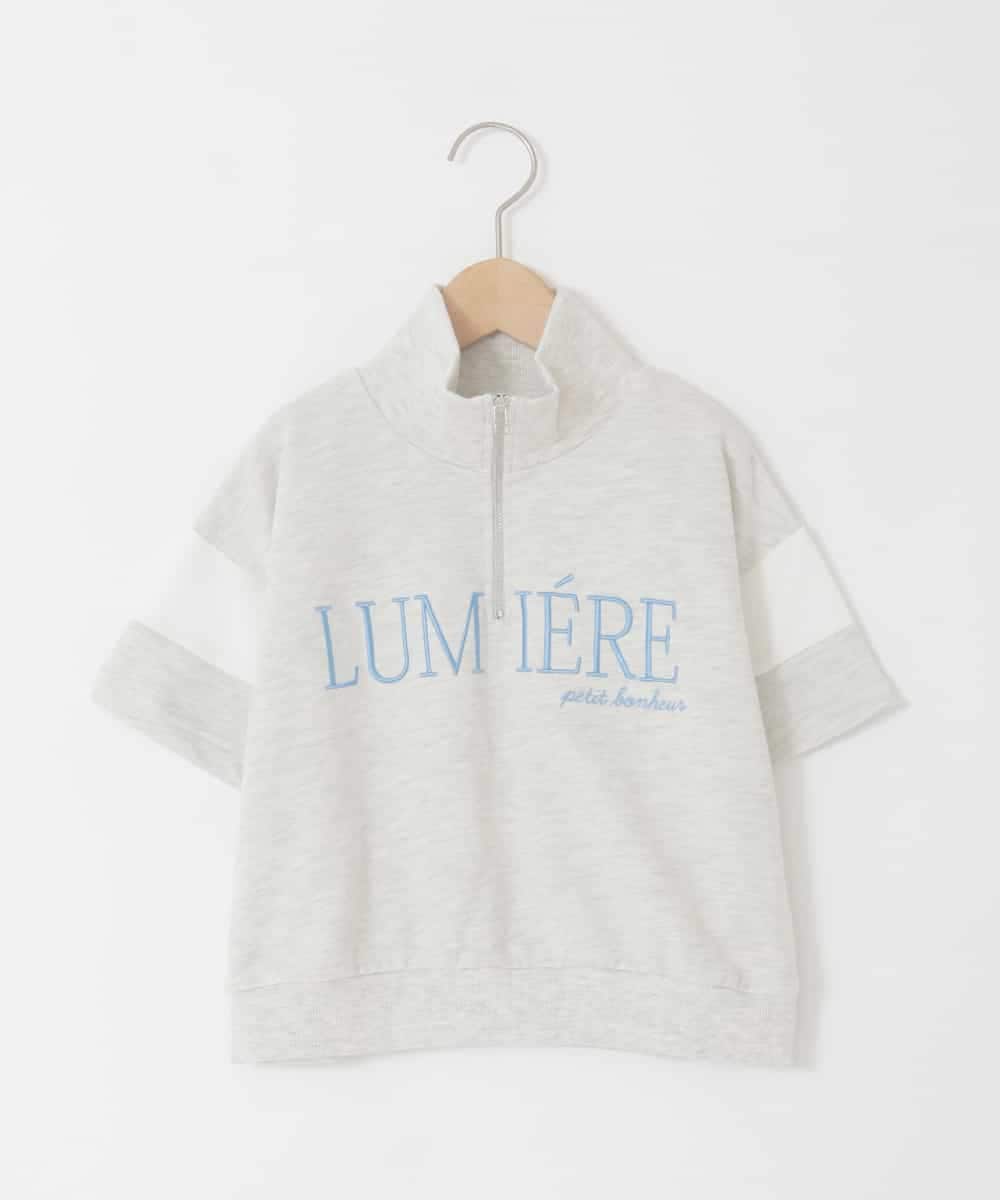 KJKFD46039 a.v.v KIDS(アー・ヴェ・ヴェ) [120-160]ハーフジップロゴスウェット ライトグレー