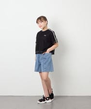 KJKFD57039 a.v.v KIDS(アー・ヴェ・ヴェ) [120-160]メッシュレイヤードTシャツ ブラック