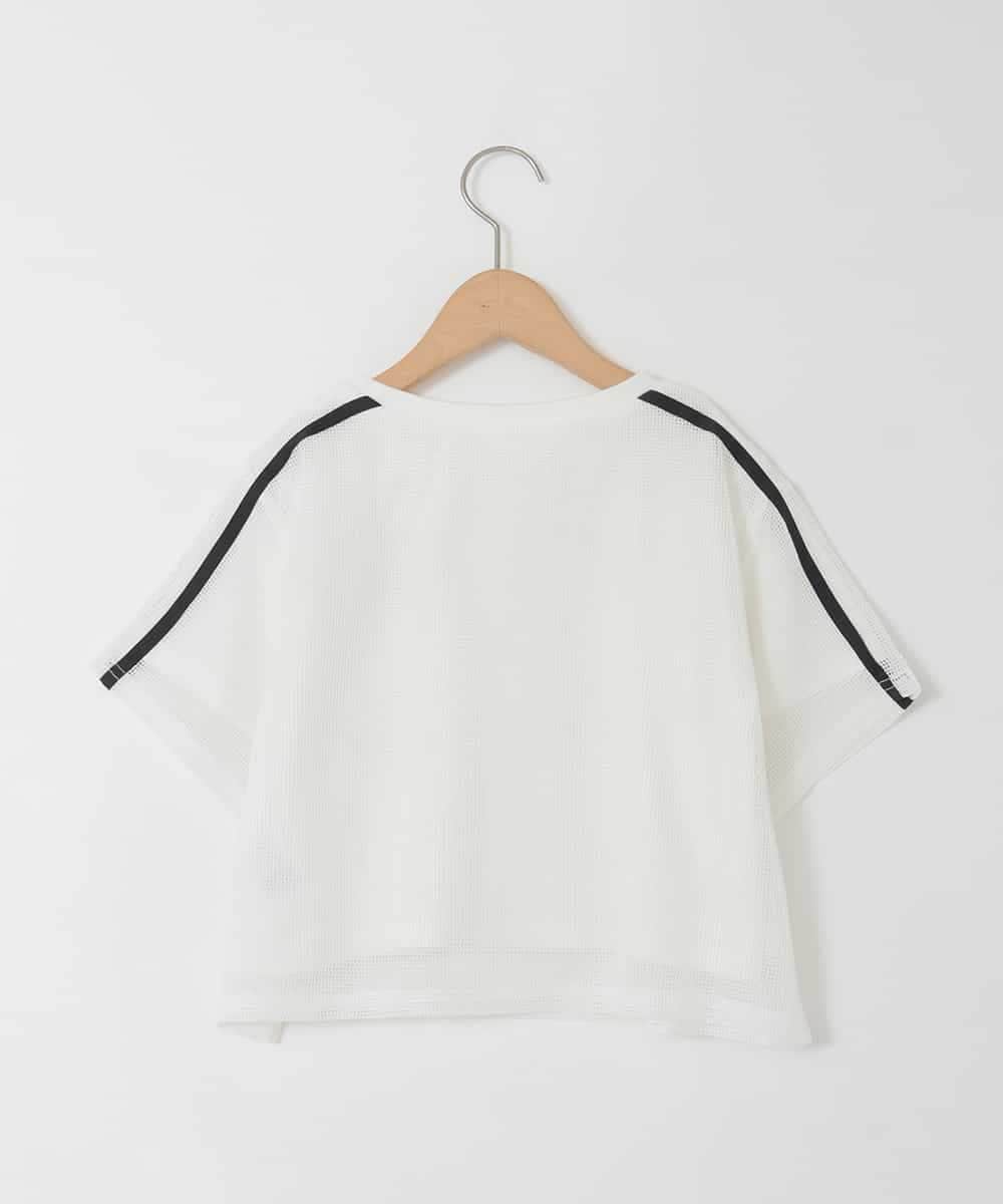 KJKFD57039 a.v.v KIDS(アー・ヴェ・ヴェ) [120-160]メッシュレイヤードTシャツ ホワイト
