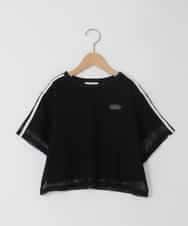 KJKFD57039 a.v.v KIDS(アー・ヴェ・ヴェ) [120-160]メッシュレイヤードTシャツ ブラック