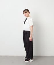 KJKFD58039 a.v.v KIDS(アー・ヴェ・ヴェ) [130-160]ネクタイ付きクロップドトップス ホワイト