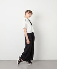 KJKFD58039 a.v.v KIDS(アー・ヴェ・ヴェ) [130-160]ネクタイ付きクロップドトップス ホワイト