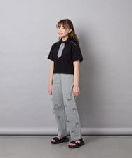 KJKFD58039 a.v.v KIDS(アー・ヴェ・ヴェ) [130-160]ネクタイ付きクロップドトップス ブラック