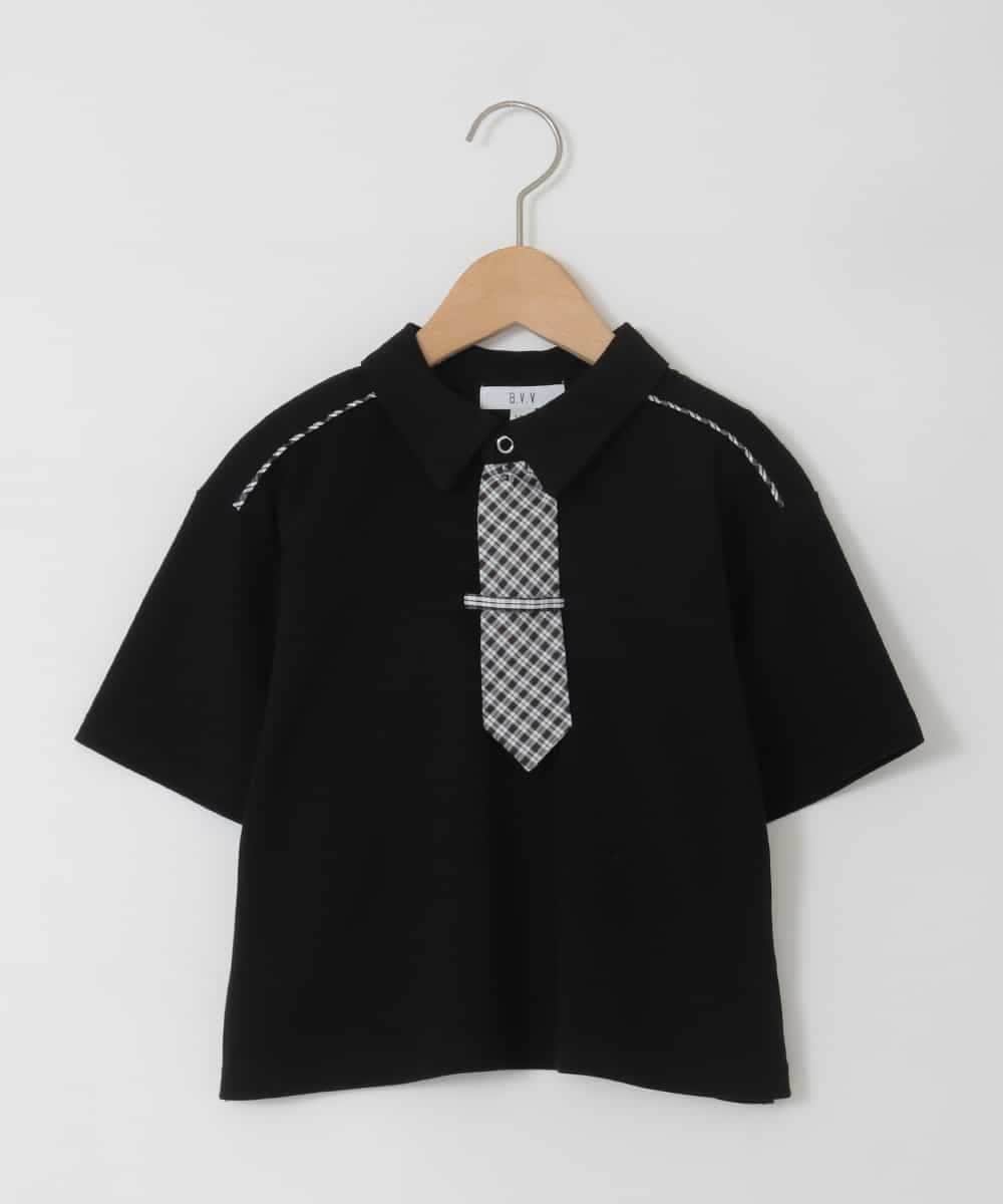 えっこ様　オーダーページ　11/16 130-160]ネクタイ付きクロップドトップス(カットソー・Tシャツ