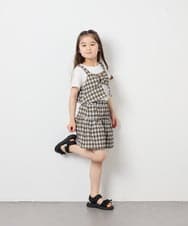 KJKFD59039 a.v.v KIDS(アー・ヴェ・ヴェ) [120-160][ママとお揃いコーデが叶う]リボンビスチェドッキングTシャツ ライトブルー