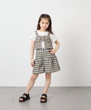 KJKFD59039 a.v.v KIDS(アー・ヴェ・ヴェ) [120-160][ママとお揃いコーデが叶う]リボンビスチェドッキングTシャツ ライトブルー