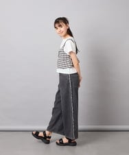 KJKFD59039 a.v.v KIDS(アー・ヴェ・ヴェ) [120-160][ママとお揃いコーデが叶う]リボンビスチェドッキングTシャツ ブラック