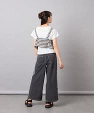 KJKFD59039 a.v.v KIDS(アー・ヴェ・ヴェ) [120-160][ママとお揃いコーデが叶う]リボンビスチェドッキングTシャツ ブラック