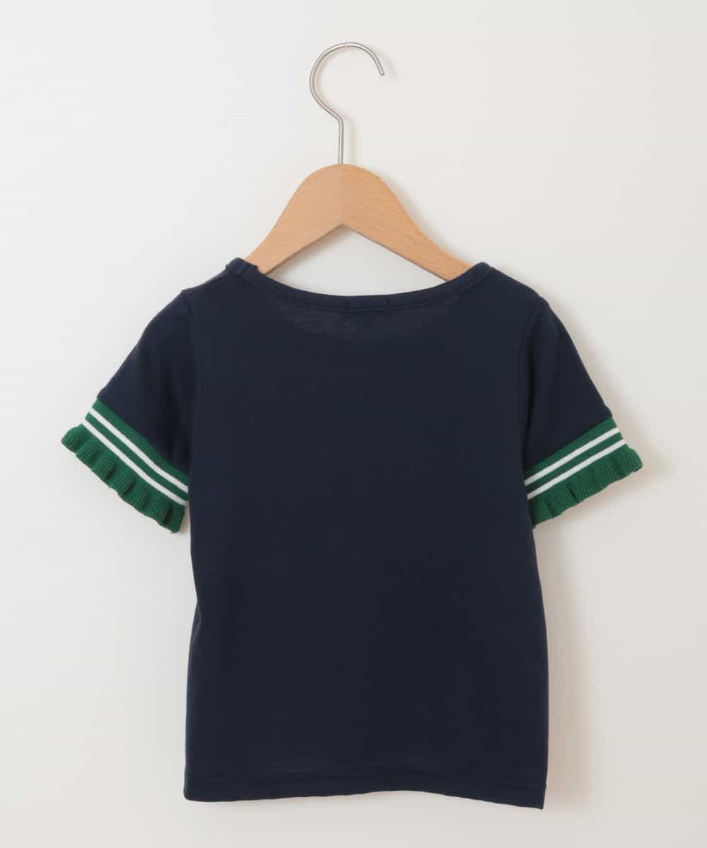 KJKFG11019 a.v.v KIDS(アー・ヴェ・ヴェ) [100-130]ラインリブロゴカットソー[WEB限定サイズ] ネイビー