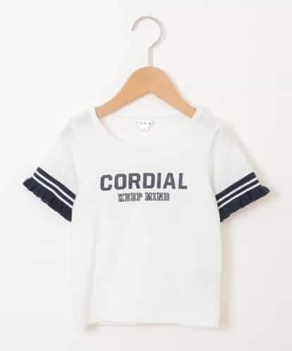 KJKFG11019  [100-130]ラインリブロゴカットソー[WEB限定サイズ]