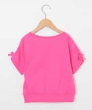KJKFG21024 a.v.v KIDS(アー・ヴェ・ヴェ) [100-130]カラフルロゴリボンデザインカットソー[WEB限定サイズ] ピンク