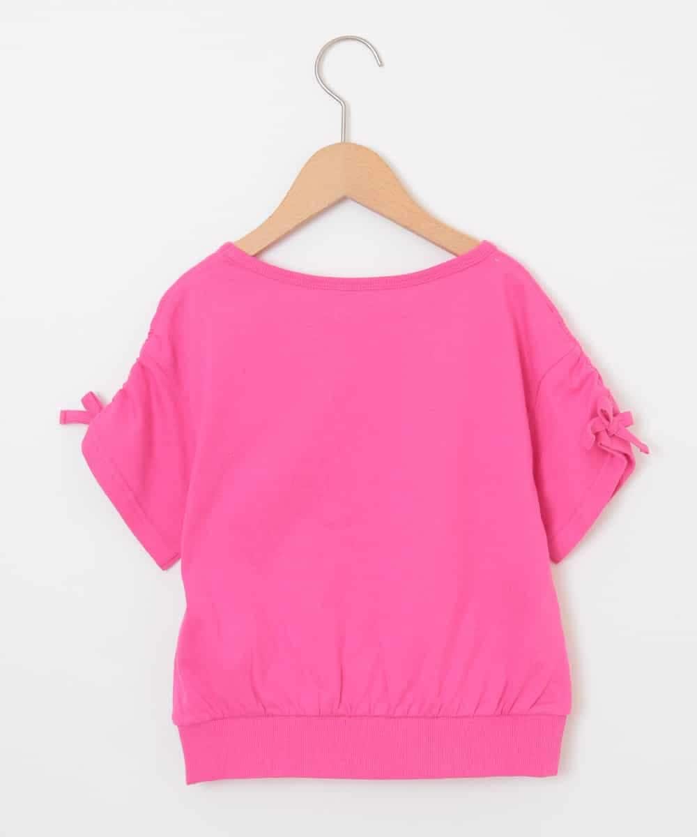 KJKFG21024 a.v.v KIDS(アー・ヴェ・ヴェ) [100-130]カラフルロゴリボンデザインカットソー[WEB限定サイズ] ピンク